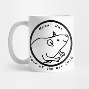 Portrait of a Metal Rat 2020 Outline Mug